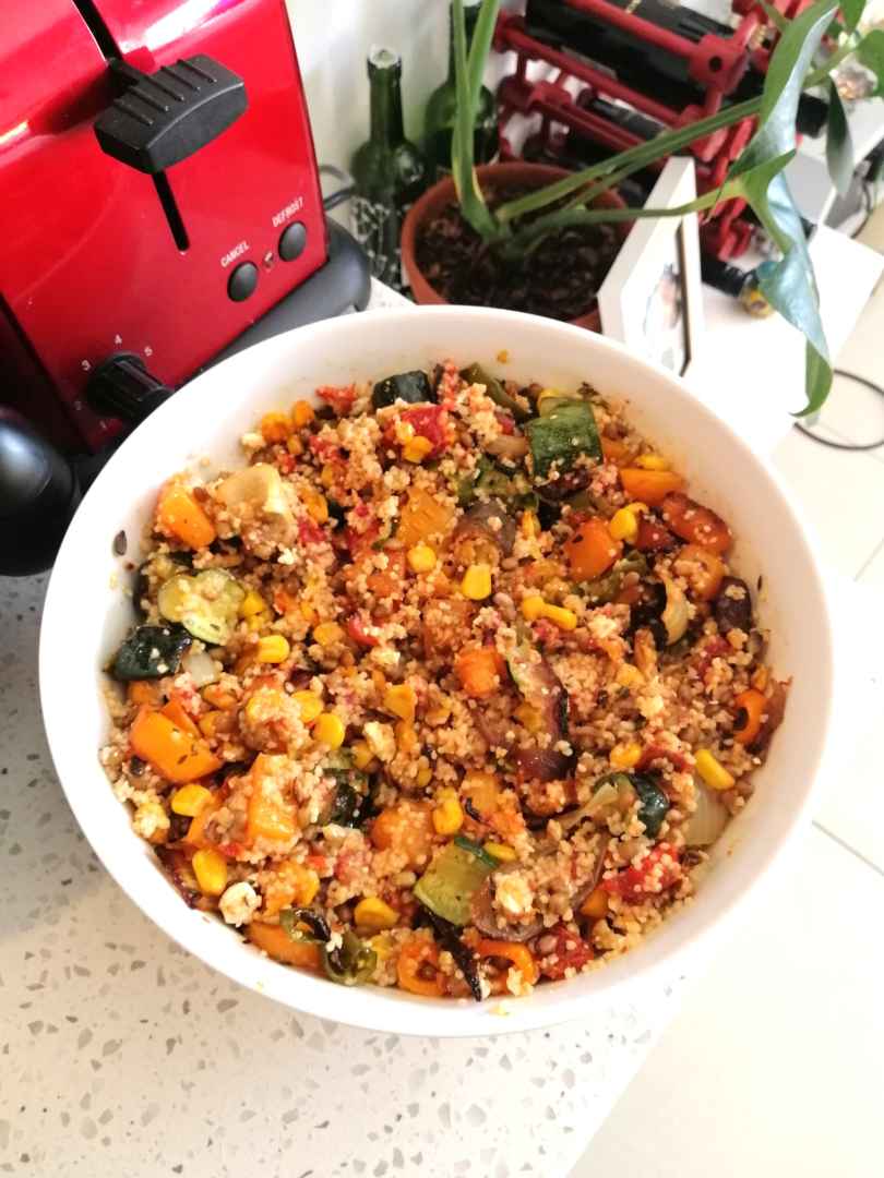 Couscous, Lentil & Veggie Bowl