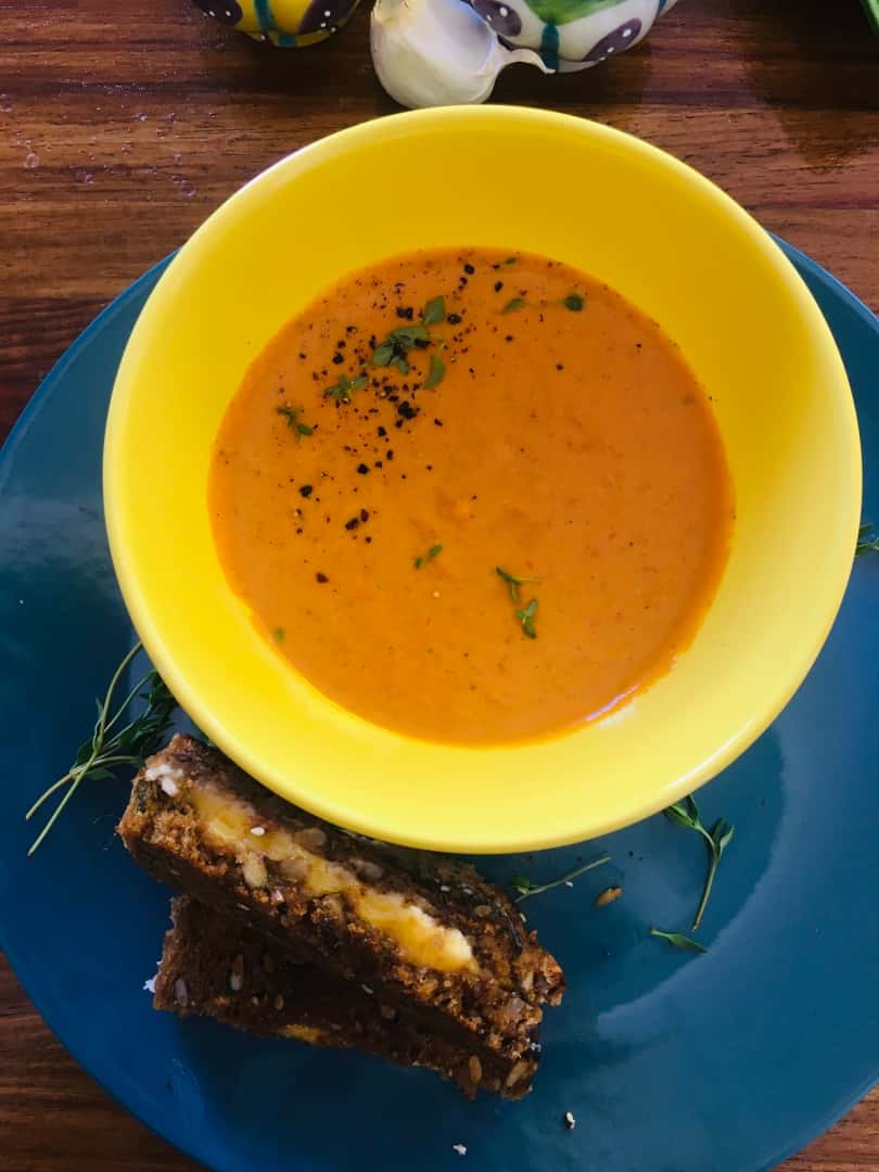 Tomato Soup with Cheesy Toastie